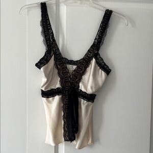 MIGUELINA STEPHANIE Silk and Lace Camisole Blouse